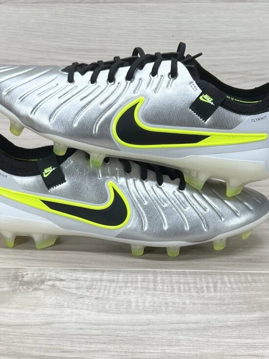 NIKE LEGEND 10 ELITE FG PRO SOCCER CLEATS METALLIC SILVER HF8980-001 Mad Voltage main image 9